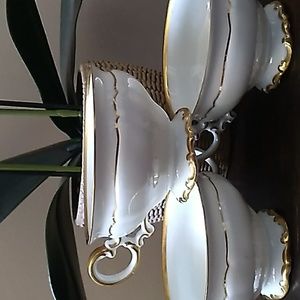 3 PIECES OF HUTSCHENREUTHER LION BAVARIA LHS TEACUPS. EXCELLENT CONDITION # 95